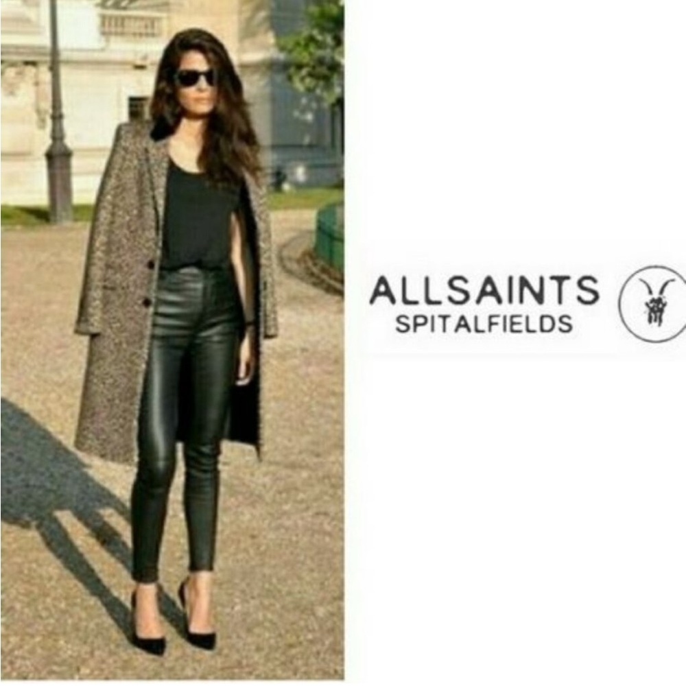 ALLSAINTS Vintage Original Not the Remake ZIPPER LEG Coated Leather See Descript